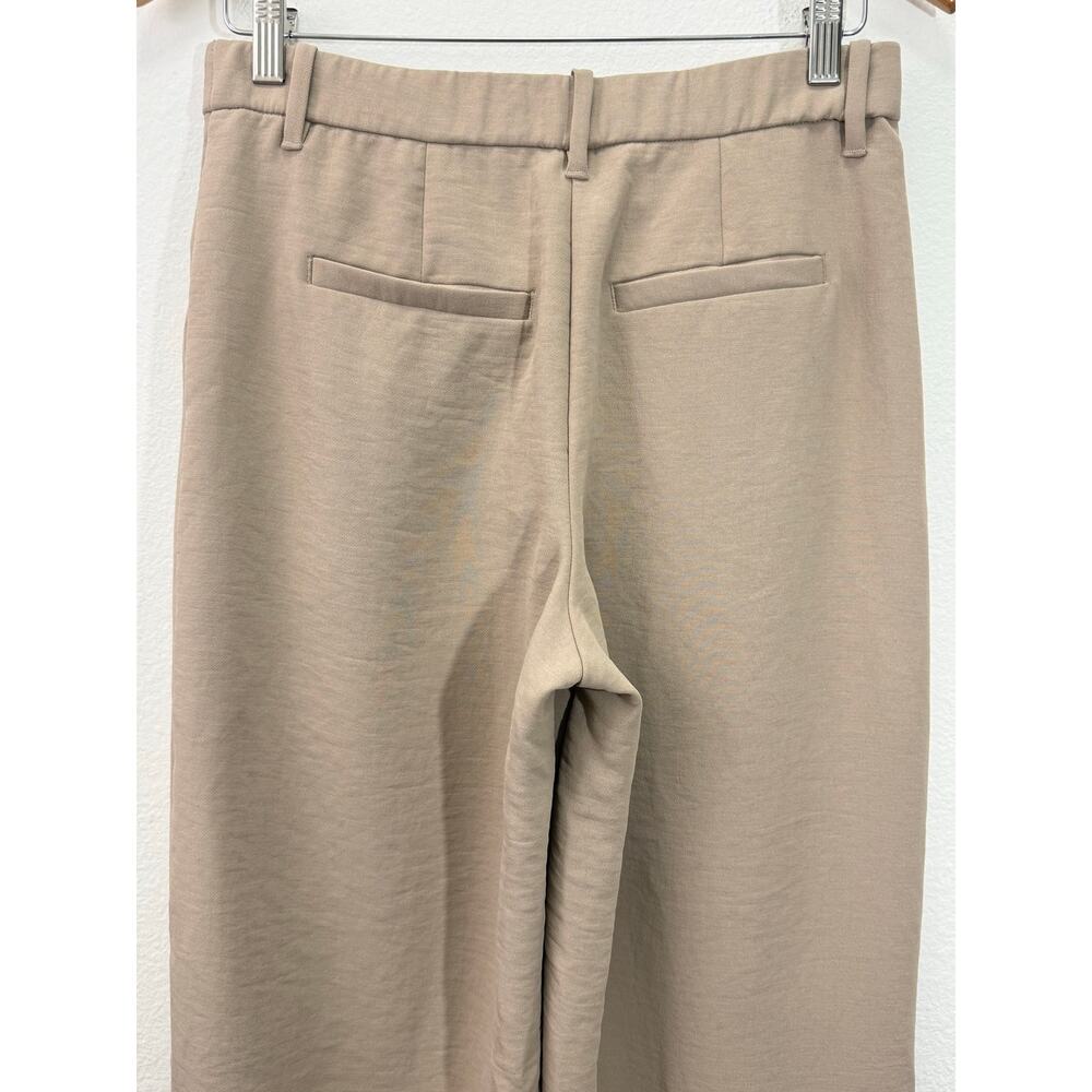 Abercrombie & Fitch Sloane Tailored Wide Leg Pants Cream Size 27/4R High Rise - Picture 6 of 12